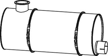 Zentral-/Außenschalldämpfer DINEX 18346