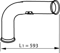 DINEX 22155 Auspuffrohr