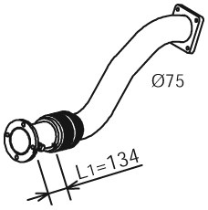 DINEX 28213 Auspuffrohr