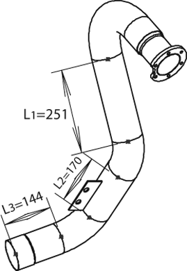 DINEX 28296 Auspuffrohr
