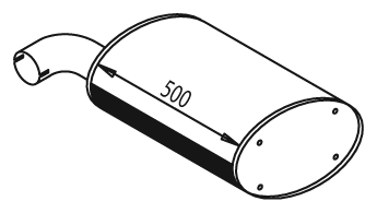 Zentral-/Außenschalldämpfer DINEX 28398