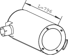 Zentral-/Außenschalldämpfer DINEX 28403