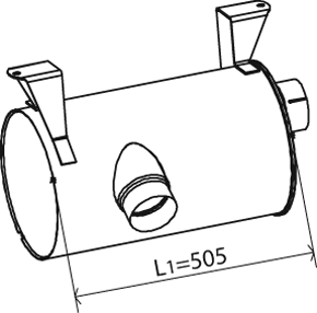 Zentral-/Außenschalldämpfer DINEX 28409