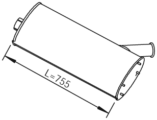Nachfolgender Schalldämpfer DINEX 28420