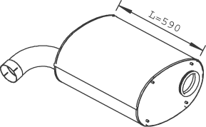 Zentral-/Außenschalldämpfer DINEX 28457