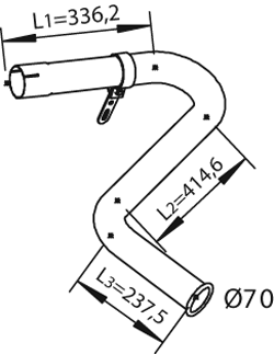 DINEX 28645 Auspuffrohr