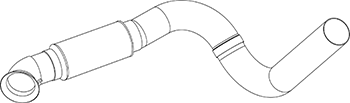 DINEX 2KA016 Auspuffrohr