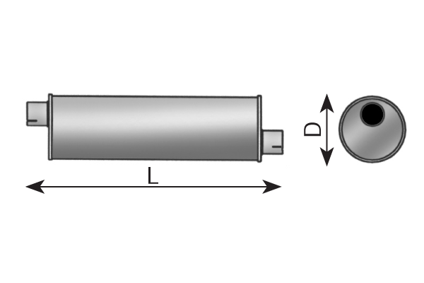 Zentral-/Außenschalldämpfer DINEX 44304