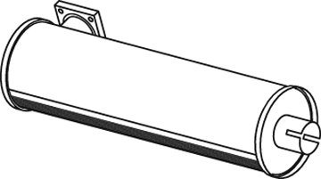 Zentral-/Außenschalldämpfer DINEX 44316