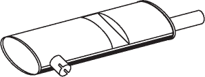 Zentral-/Außenschalldämpfer DINEX 44336