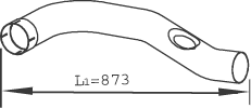 DINEX 47195 Auspuffrohr