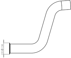 DINEX 47552 Auspuffrohr