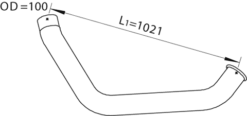DINEX 47621 Auspuffrohr