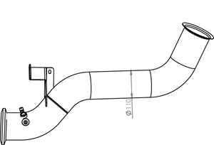 DINEX 48165 Auspuffrohr