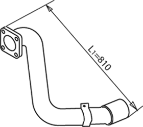 DINEX 49280 Auspuffrohr