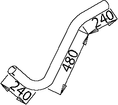 DINEX 50230 Auspuffrohr