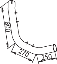 DINEX 50697 Auspuffrohr