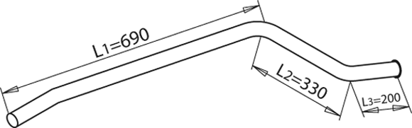 Abgasleitung Mercedes-Benz T2/L Van · Mercedes-Benz T2/L Plattform/Chassis