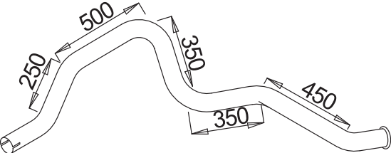 DINEX 52725 Auspuffrohr