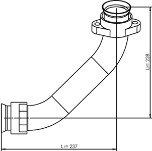 DINEX Auspuffrohr 53174