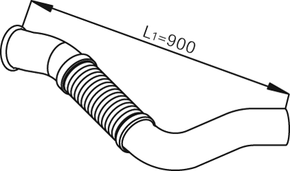DINEX 54104 Auspuffrohr