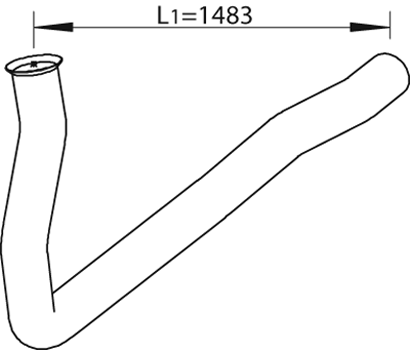 DINEX 64264 Auspuffrohr