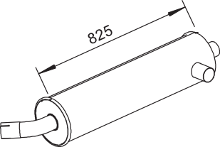 Zentral-/Außenschalldämpfer DINEX 64316