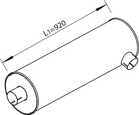 Zentral-/Außenschalldämpfer DINEX 64365