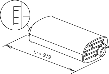 Zentral-/Außenschalldämpfer DINEX 64376