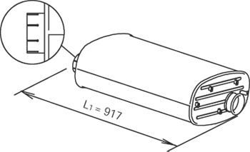 Zentral-/Außenschalldämpfer DINEX 64378