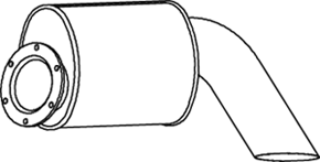 Zentral-/Außenschalldämpfer DINEX 64383