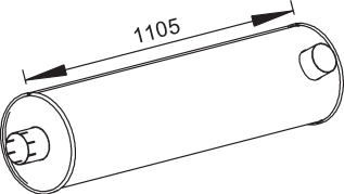 Zentral-/Außenschalldämpfer DINEX 64449