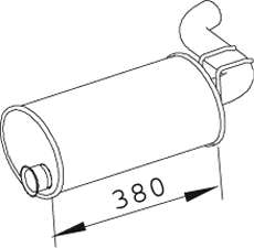 Späterer Schalldämpfer DINEX 66332