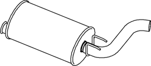 Späterer Schalldämpfer DINEX 66335