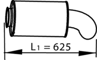DENEX 66719 hinterer Schalldämpfer