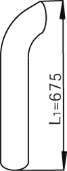 DINEX 68608 Auspuffrohr