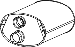 Zentral-/Außenschalldämpfer DINEX 69320