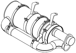 Späterer Schalldämpfer DINEX 80431