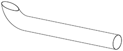 DINEX 8AG031 Auspuffrohr