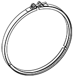 Befestigungsteil, Abgasanlage DINEX 8AL014