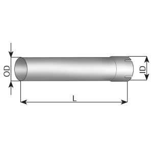 Auspuffrohr, universell DINEX 93503