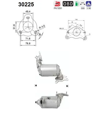 Katalysator Renault MEGANE III Coupe · Renault MEGANE III Grandtour · Renault MEGANE III Hatchback