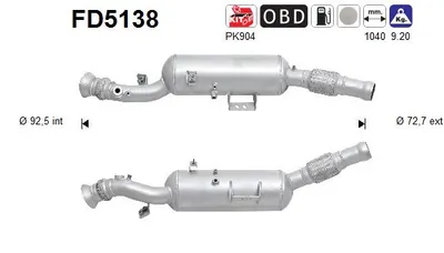 Ruß/Partikelfilter, Abgasanlage Mercedes-Benz SPRINTER 3,5-t Plattform/Chassis · Mercedes-Benz SPRINTER 5-t Plattform/Chassis · Mercedes-Benz SPRINTER 3,5-t Bus