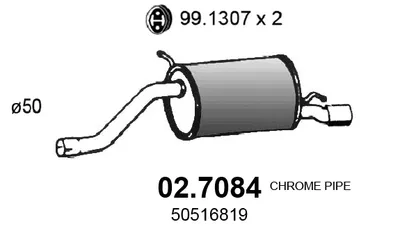Rückschalldämpfer ASSO 02.7084