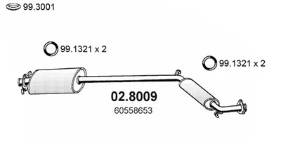 Zentrum/Rear Schalldämpfer Alfa Romeo 164