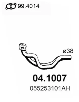 Auspuffrohr Audi 80 B2 Limousine · Vw PASSAT B1 · Vw PASSAT B1 Variante