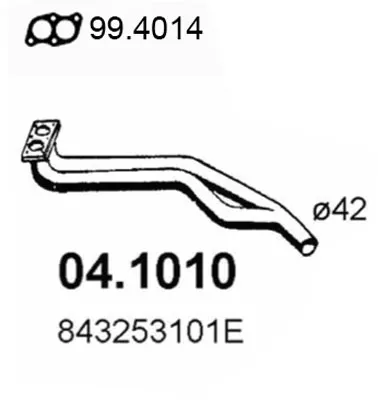 Auspuffrohr Audi 80 B1 Limousine · Audi 80 B2 Limousine · Audi COUPE B2