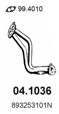 Auspuffrohr Audi 80 B4 Limousine · Audi 80 B4 Avant · Audi 90 B3