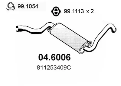 Schalldämpfer Audi 80 B2 Limousine · Audi 90 B2 · Audi COUPE B2
