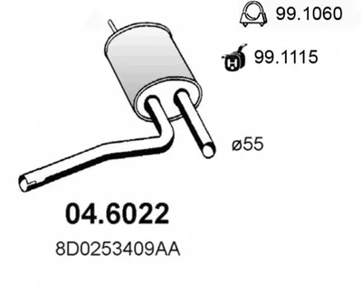Schalldämpfer Audi A4 B5 · Audi A4 B5 Avant · Audi A4 B6